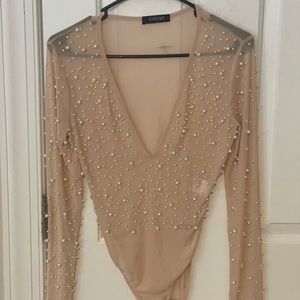 Pearl body suit! Size small, brand new!!!! Never worn.
